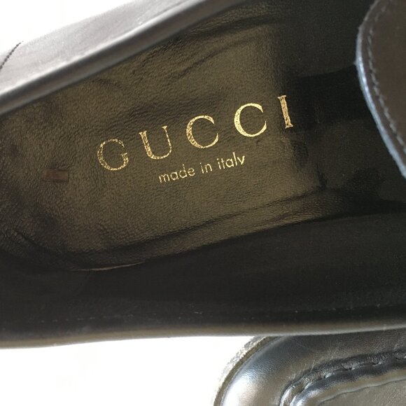 Gucci Split Toe Black Leather Men's Slip-on Loafer - Size 10 - Picture 4 of 9